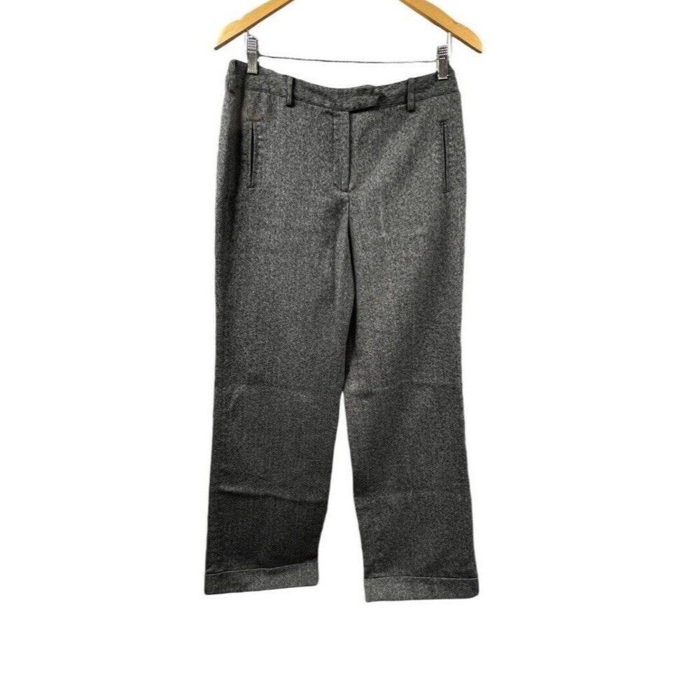 Larry Levine Pant Women‎ 10 Gray Dress Slacks Straight Leg Polyester Stretch